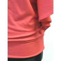 Bluzeczka Diana z pięknymi falbaniastymi rękawami - koralowa